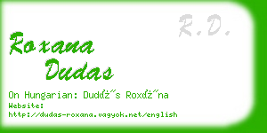 roxana dudas business card